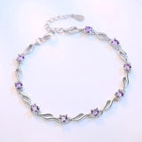 925 Silver Needle Crystal DIY Bracelet 20.5CM