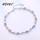 925 Silver Needle Crystal DIY Bracelet 20.5CM