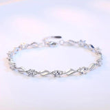 925 Silver Needle Crystal DIY Bracelet 20.5CM