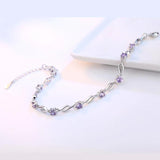 925 Silver Needle Crystal DIY Bracelet 20.5CM