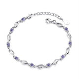 925 Silver Needle Crystal DIY Bracelet 20.5CM