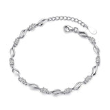 925 Silver Needle Crystal DIY Bracelet 20.5CM