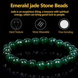 Faceted Emerald Jades Stone Bracelet Beads Magnetic Health Protection