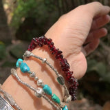 Natural Garnet Bracelet Red Stones Healing Energy