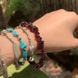 Natural Garnet Bracelet Red Stones Healing Energy