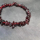 Natural Garnet Bracelet Red Stones Healing Energy