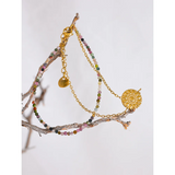 Tourmaline Beads Chain Bohemian Bracelet for Women