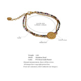 Tourmaline Beads Chain Bohemian Bracelet for Women