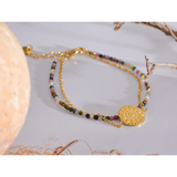 Tourmaline Beads Chain Bohemian Bracelet for Women
