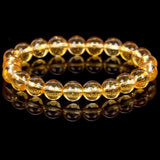 Natural Yellow Citrines Stone Bracelet Beads Jewelry Gift For Men
