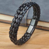 Men's Leather Chain Bracelet Magnetic Clasp Exclusive Gift