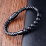 Magnetic Stone Man Bracelet Stainless Steel Chain Gift