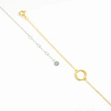 Sterling Silver Circle Pendant Bracelet Chain Fine Jewelry