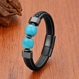 Stainless-Steel Beaded Bracelet Men's Summer Jewelry