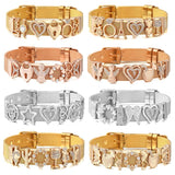 Stainless Steel Mesh Bracelet with Crystal Heart Charm