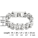 16mm Bike Chain Bracelet Customizable Bangle Stainless Steel