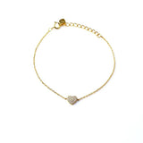 925 Silver Heart Bracelet for Girls with Zircon