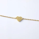 925 Silver Heart Bracelet for Girls with Zircon