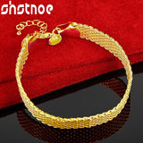 24K Watchband Bracelet Width 10mm Chain Gift