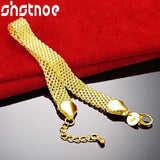 24K Watchband Bracelet Width 10mm Chain Gift