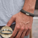 Men's Foxtail Franco Chain Bracelet Stainless Steel