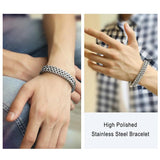 Men's Foxtail Franco Chain Bracelet Stainless Steel