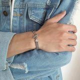 Men's Foxtail Franco Chain Bracelet Stainless Steel