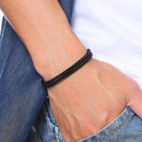 Men's Foxtail Franco Chain Bracelet Stainless Steel
