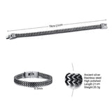 Men's Foxtail Franco Chain Bracelet Stainless Steel