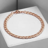 21 Styles 585 Rose Bracelet for Women Men Girl Snail Curb/Weaving Link Chains