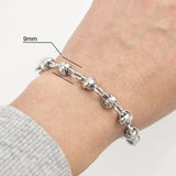 Mens Thick Stainless Steel Chain Loop Bracelet