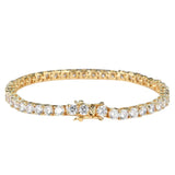 High Quality Brass CZ Tennis Bracelet 1 Row Hip hop Jewelry