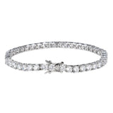High Quality Brass CZ Tennis Bracelet 1 Row Hip hop Jewelry