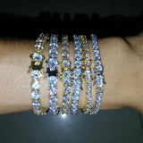 High Quality Brass CZ Tennis Bracelet 1 Row Hip hop Jewelry