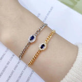 Iced Out Zircon Cuban Chain Bracelet Hip Hop Jewelry