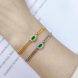 Iced Out Zircon Cuban Chain Bracelet Hip Hop Jewelry