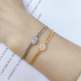 Iced Out Zircon Cuban Chain Bracelet Hip Hop Jewelry