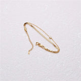 Double Layered Box Chain CZ Charm Bracelet