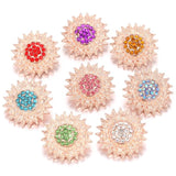 5pcs 18mm Rhinestone Flower Hat Snap Buttons