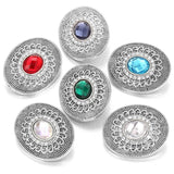 5pcs 18mm Rhinestone Flower Hat Snap Buttons