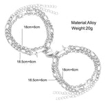 Heart-linked Bracelet for Couples Stainless Steel
