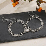 Heart-linked Bracelet for Couples Stainless Steel
