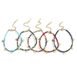Gradient Beaded Crystal Bracelets for Women Girls Bohemian Bangles