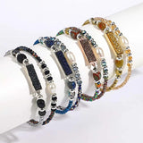 Double Layer Sequins Bracelet Boho Charm Crystal Beaded Bracelets
