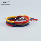 Tibetan Lucky Charm Bracelets Set - Good Luck Knots Rope Bracelet