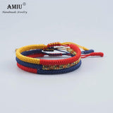 Tibetan Lucky Charm Bracelets Set - Good Luck Knots Rope Bracelet