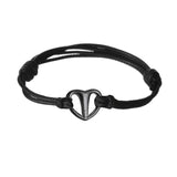 Rope Cremation Bracelet Stainless Steel Heart Urn Ashes Jewelry