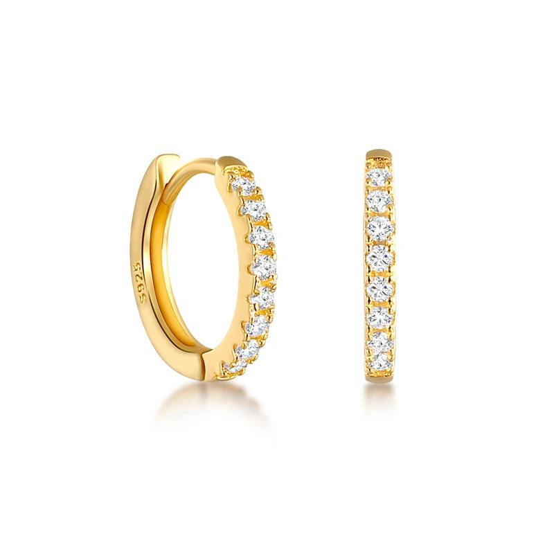 925 Silver Hoop Earrings with Zirconia