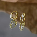 925 Silver Hoop Earrings with Zirconia