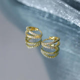 925 Silver Hoop Earrings with Zirconia